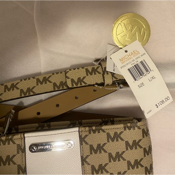 Michael Kors Monogram Waistbag Beige White MSRP $108 - Picture 3 of 4